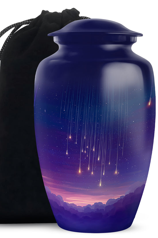 Night Shooting Stars Urn - Beautiful Handcrafted Urns For Women Ashes