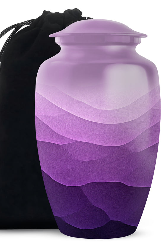 Beautifully Handcrafted Purple Urn - Customized Urns For Human Ashes