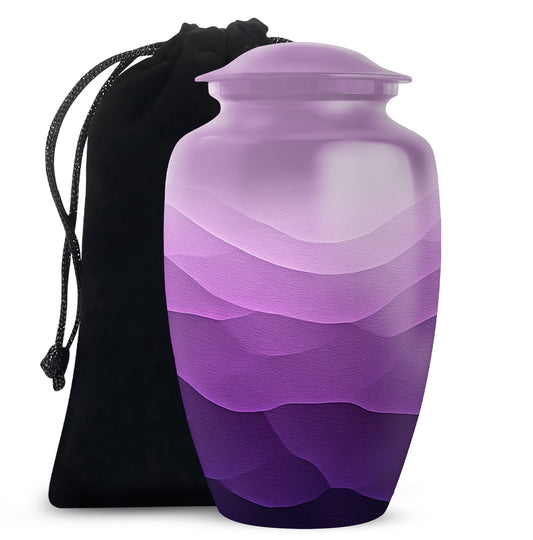 Beautifully Handcrafted Purple Urn - Customized Urns For Human Ashes
