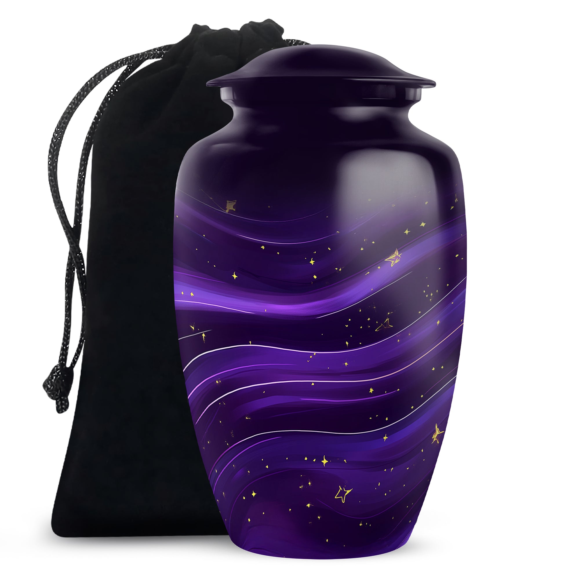 Purple Galaxy Cremation Urn - Beautiful Decorative Urns For Women Ashes