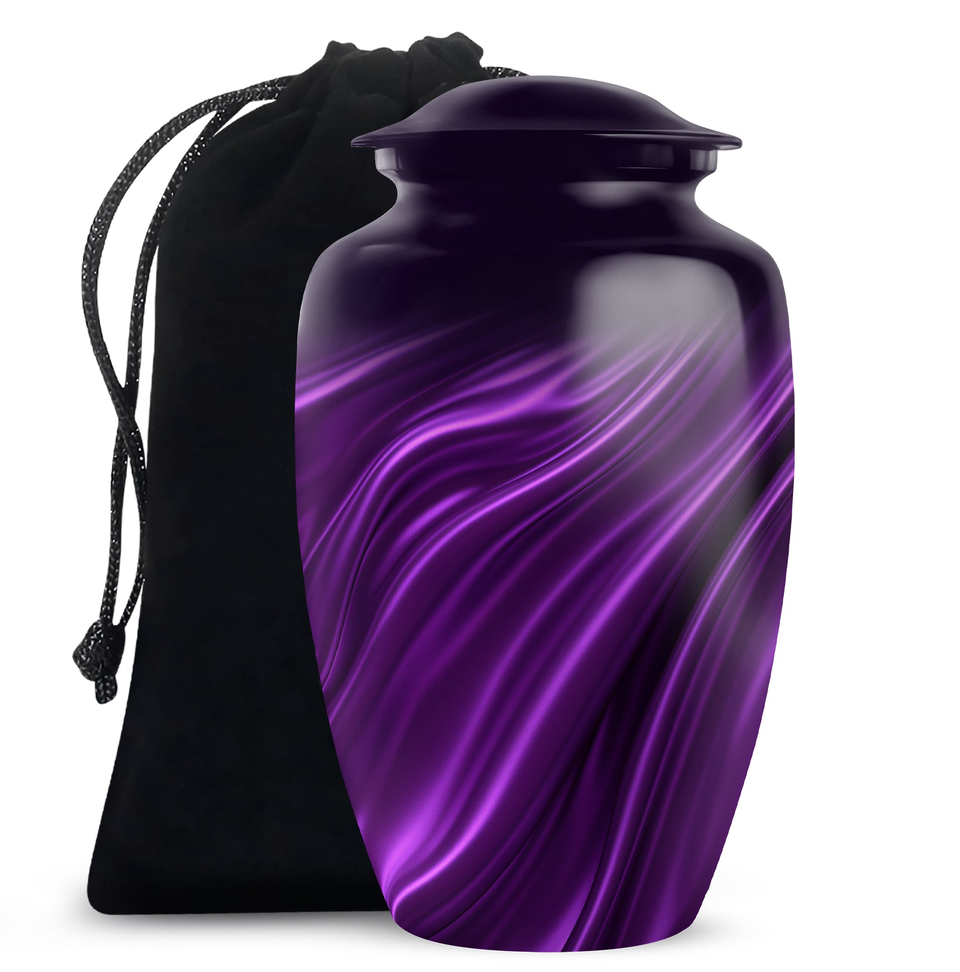 Purple Swirl Cremation Urn – Elegant Memorial Urn For Adult Male & Female