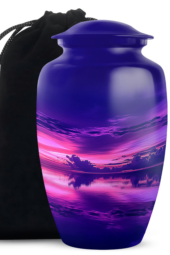 Beautiful Sunset Scenic Urn - Elegant Decorative Memorial Urns