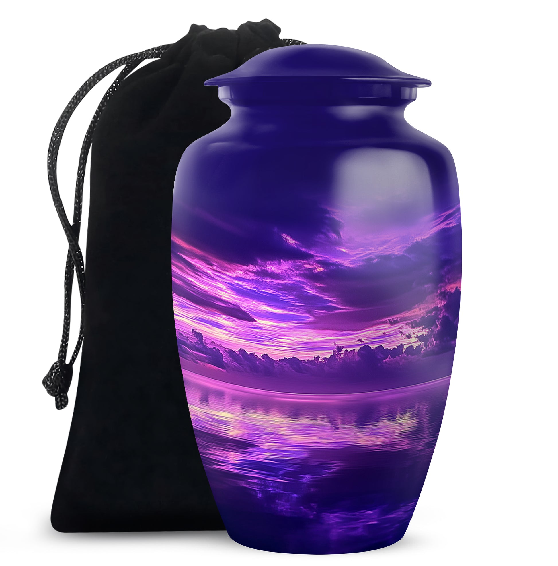Purple Sunset Cremation Urn - Small Cremation Urn For Ashes For Women