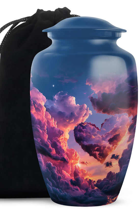 Beautiful Sky-Themed Cremation Urn - Unique Decor Urns For Human Ashes