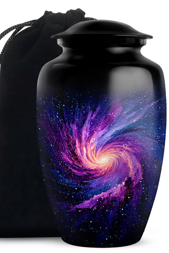 Galaxy Cremation Urn for Ashes – Cosmic Nebula Decorative Memorial Urn