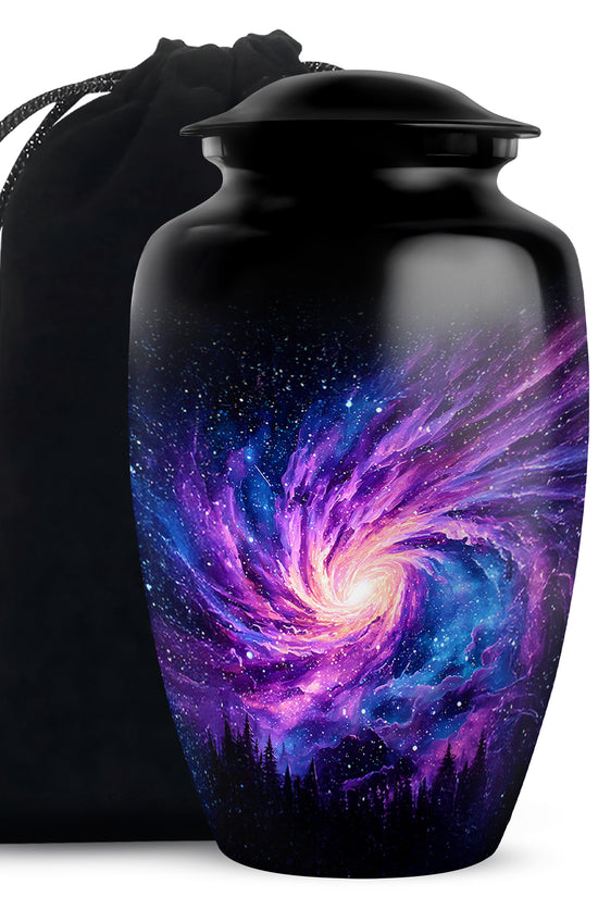 Black Galaxy Funeral Urn - Beautifully Crafted Urns For Human Ashes