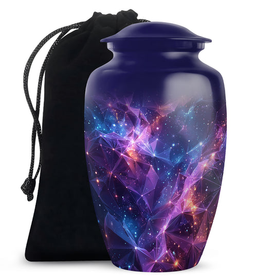Galaxy Cremation Urn – Cosmic Purple Memorial Ashes Urn For Ashes
