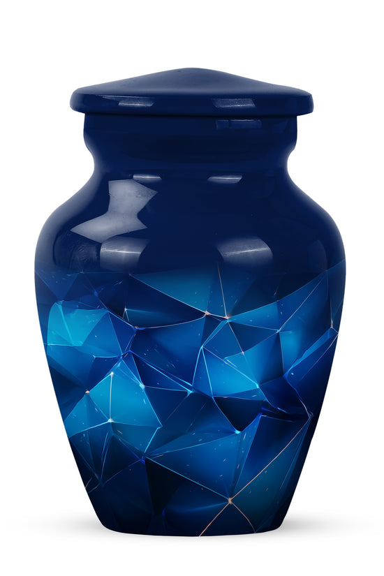 Remarkable Blue Memorial Cremation Urns - Blue 10-inch, 200 cu in - Karyliz