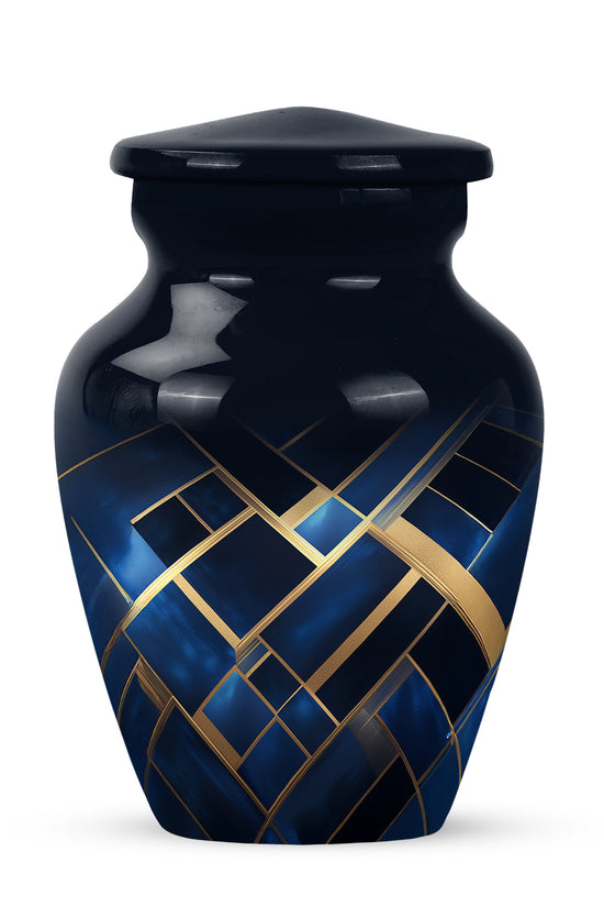 Blue Treasured Blue Cremation Urns for Human Ashes - 10-inch, 200 cu in - Karyliz