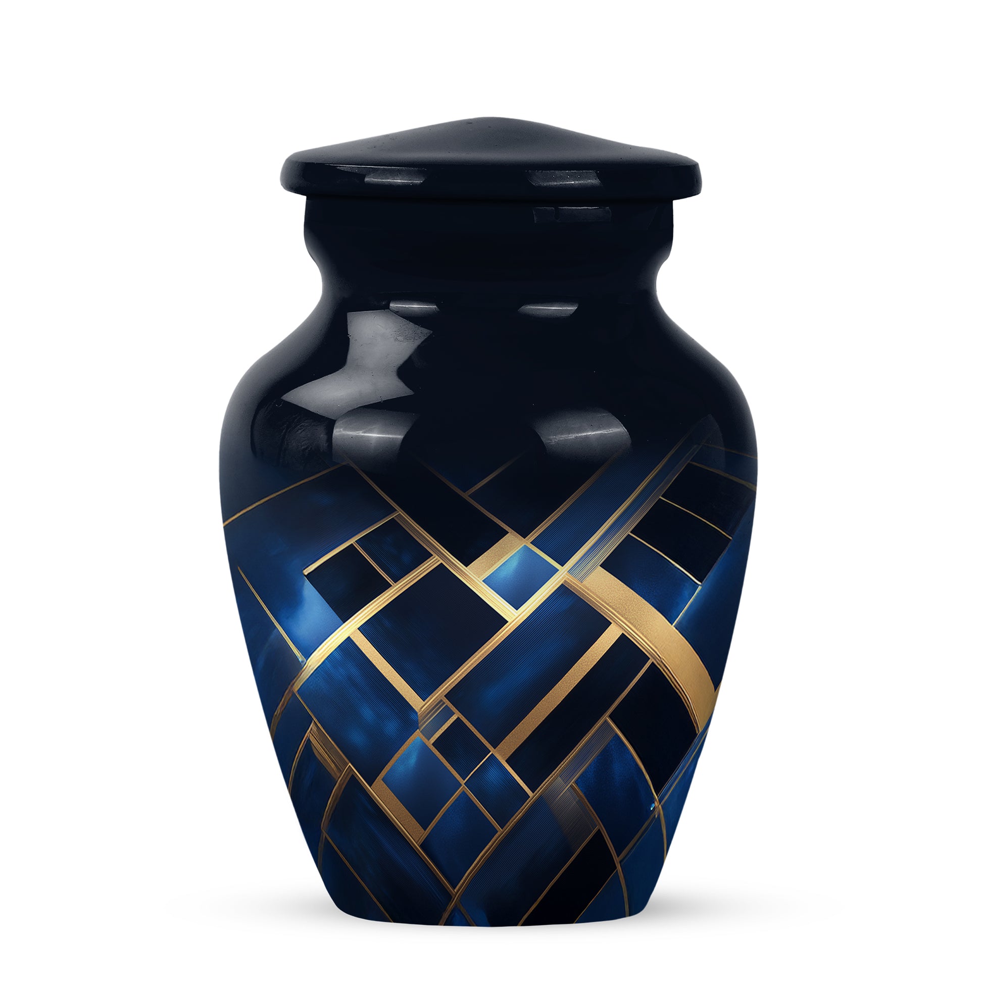 Blue Treasured Blue Cremation Urns for Human Ashes - 10-inch, 200 cu in - Karyliz