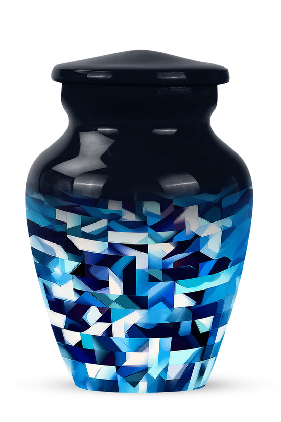 Personalized Blue Blue Cremation Urns for Ashes - Majestic 10-inch - Karyliz