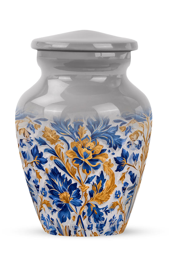 Ethereal Blue Memorial Cremation Urns - Gray 10-inch, 200 cu in - Karyliz