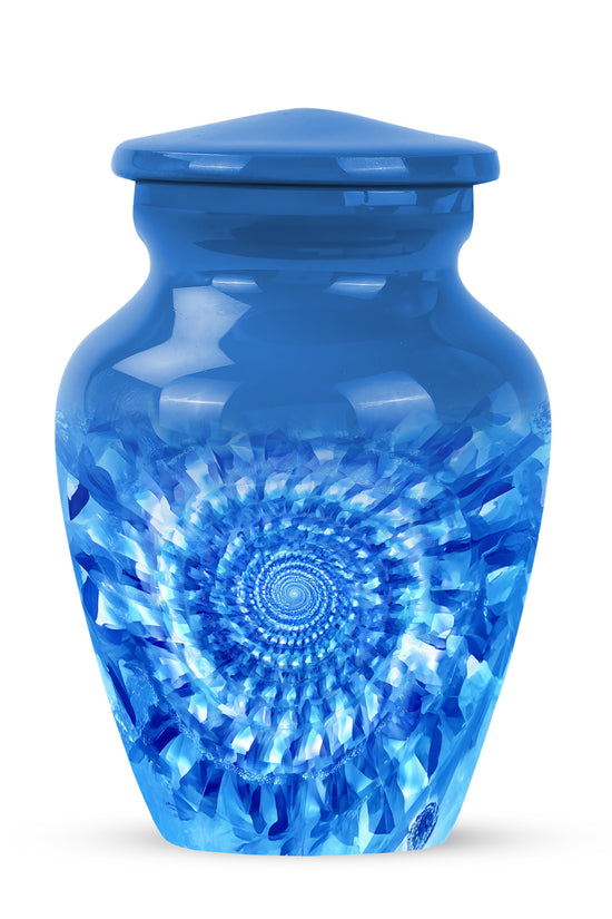 Blue Beloved Blue Cremation Urns for Human Ashes - 10-inch, 200 cu in - Karyliz