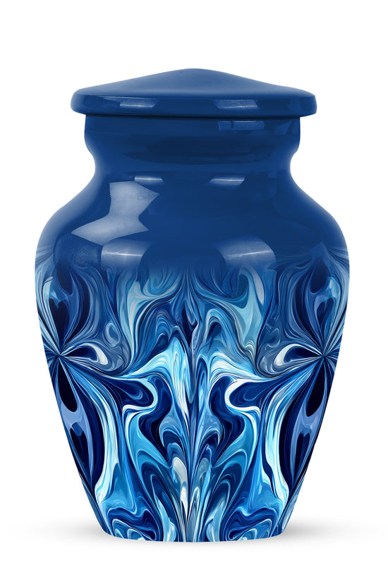 Blue Blue Memorial Cremation Urns for Human Ashes - 10-inch, 200 cu in - Karyliz