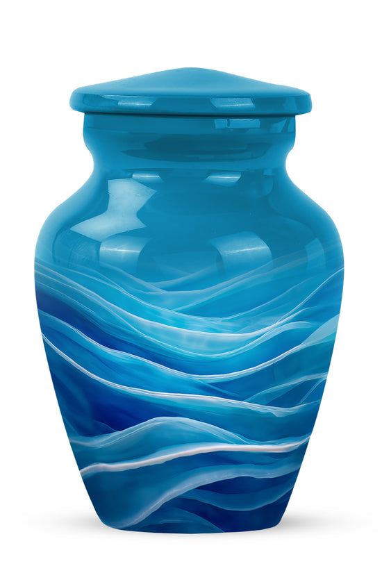 Blue Blue Heritage Cremation Urns for Human Ashes - 10-inch, 200 cu in - Karyliz