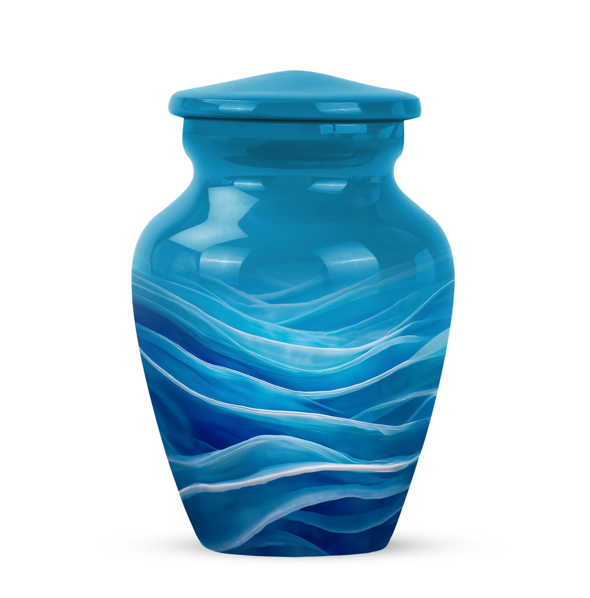 Blue Blue Heritage Cremation Urns for Human Ashes - 10-inch, 200 cu in - Karyliz