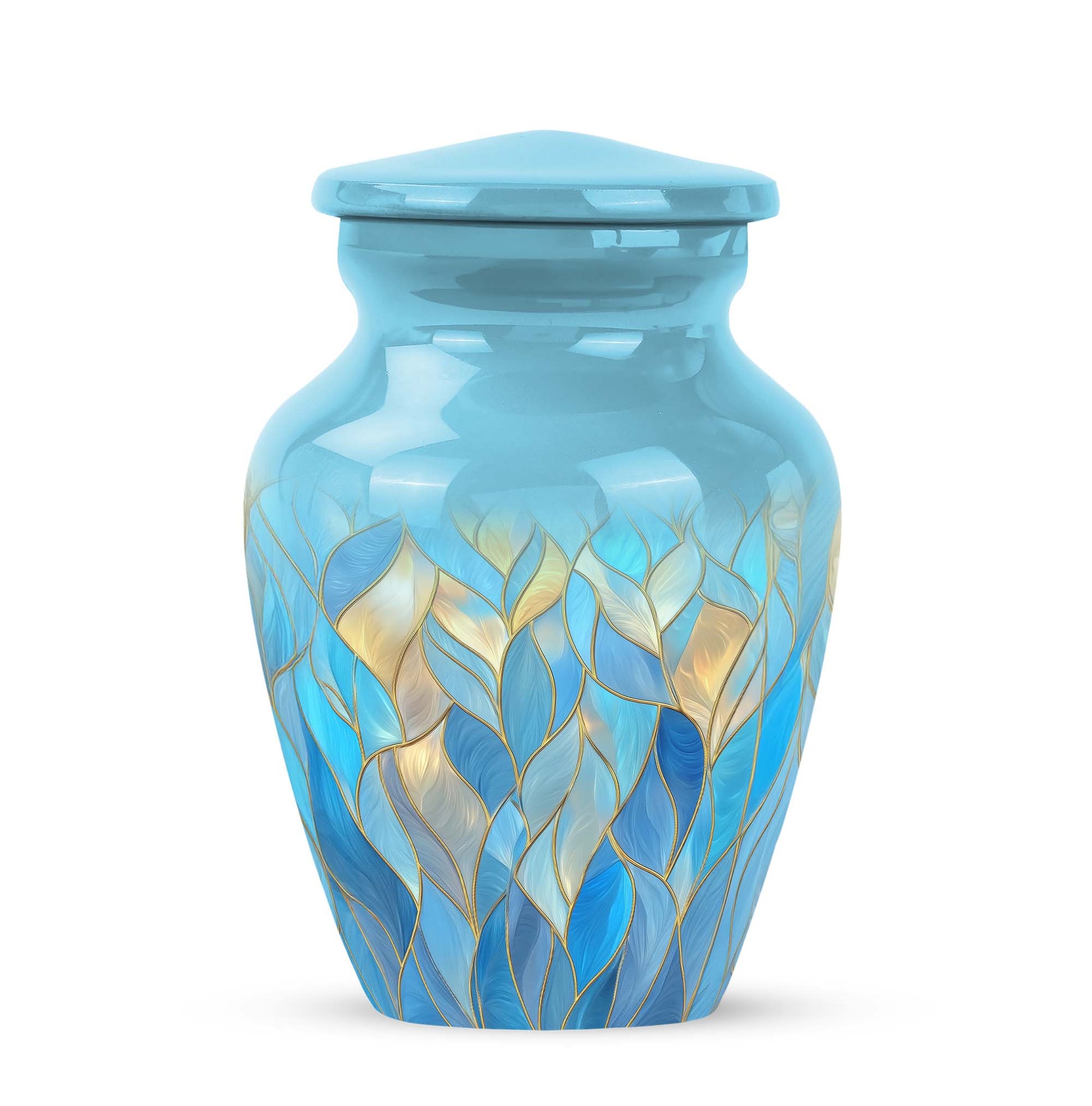 Personalized Blue Blue Cremation Urns for Ashes - Enchanting 10-inch - Karyliz