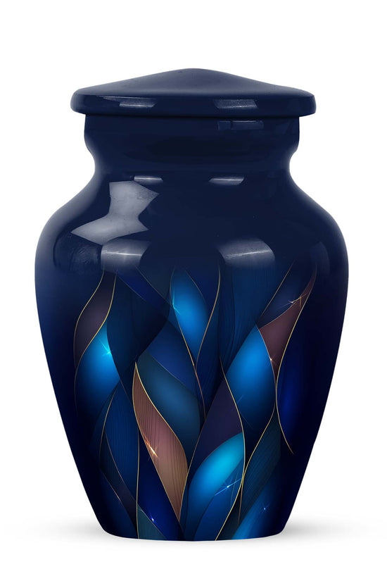 Personalized Blue Blue Cremation Urns for Ashes - Captivating 10-inch - Karyliz