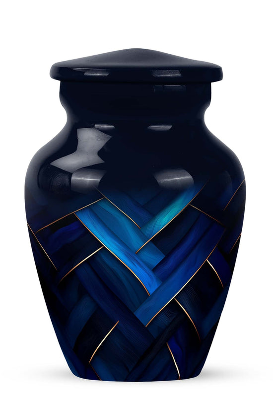 Personalized Blue Blue Cremation Urns for Ashes - Captivating 10-inch - Karyliz