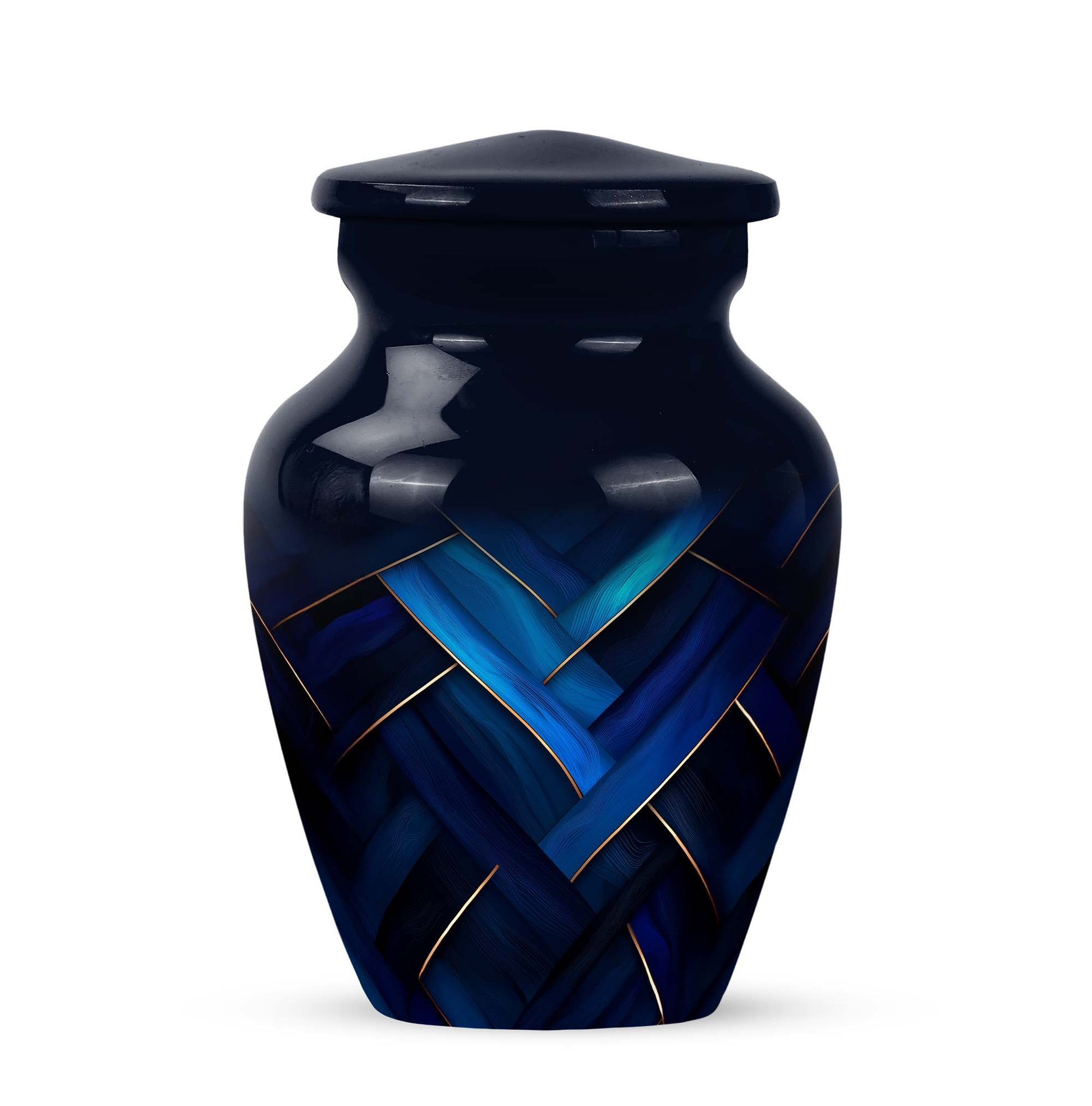 Personalized Blue Blue Cremation Urns for Ashes - Captivating 10-inch - Karyliz
