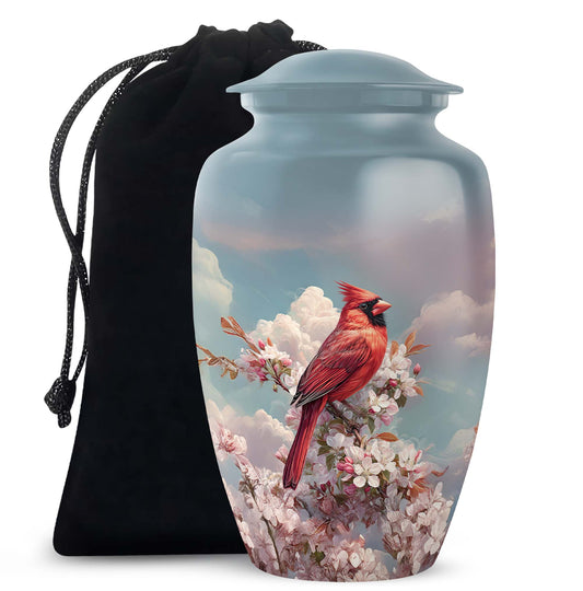 Cardinal Tribute Funeral Urn - Nature Cremation Urn For Human Ashes
