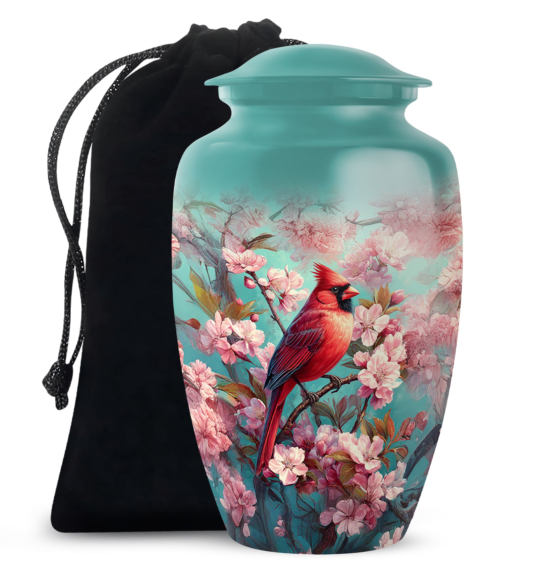 Cardinal Blossom Funeral Urn - Beautiful Memorial Urn For Female