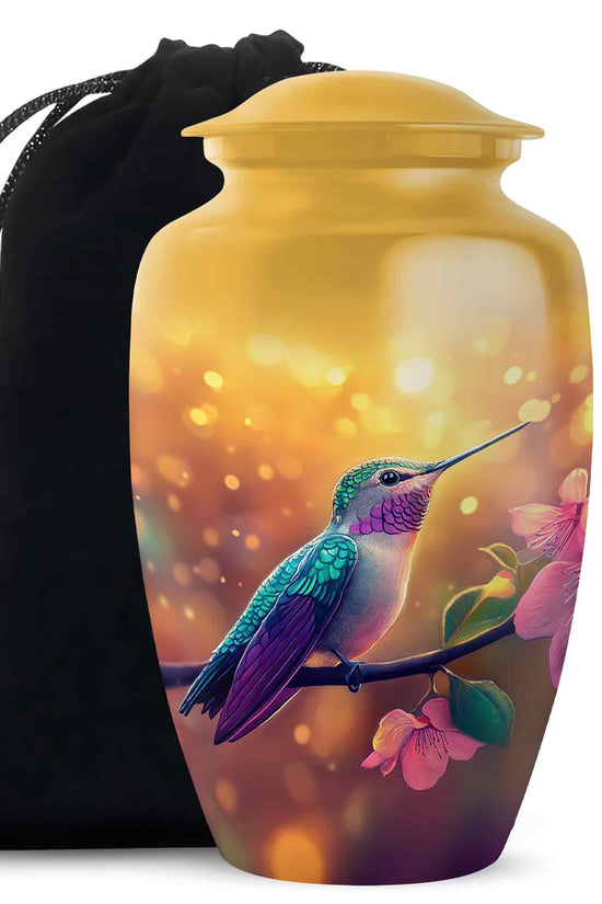 Beautiful Hummingbird Urn - Premium Memorial Urn For Huamn Ashes