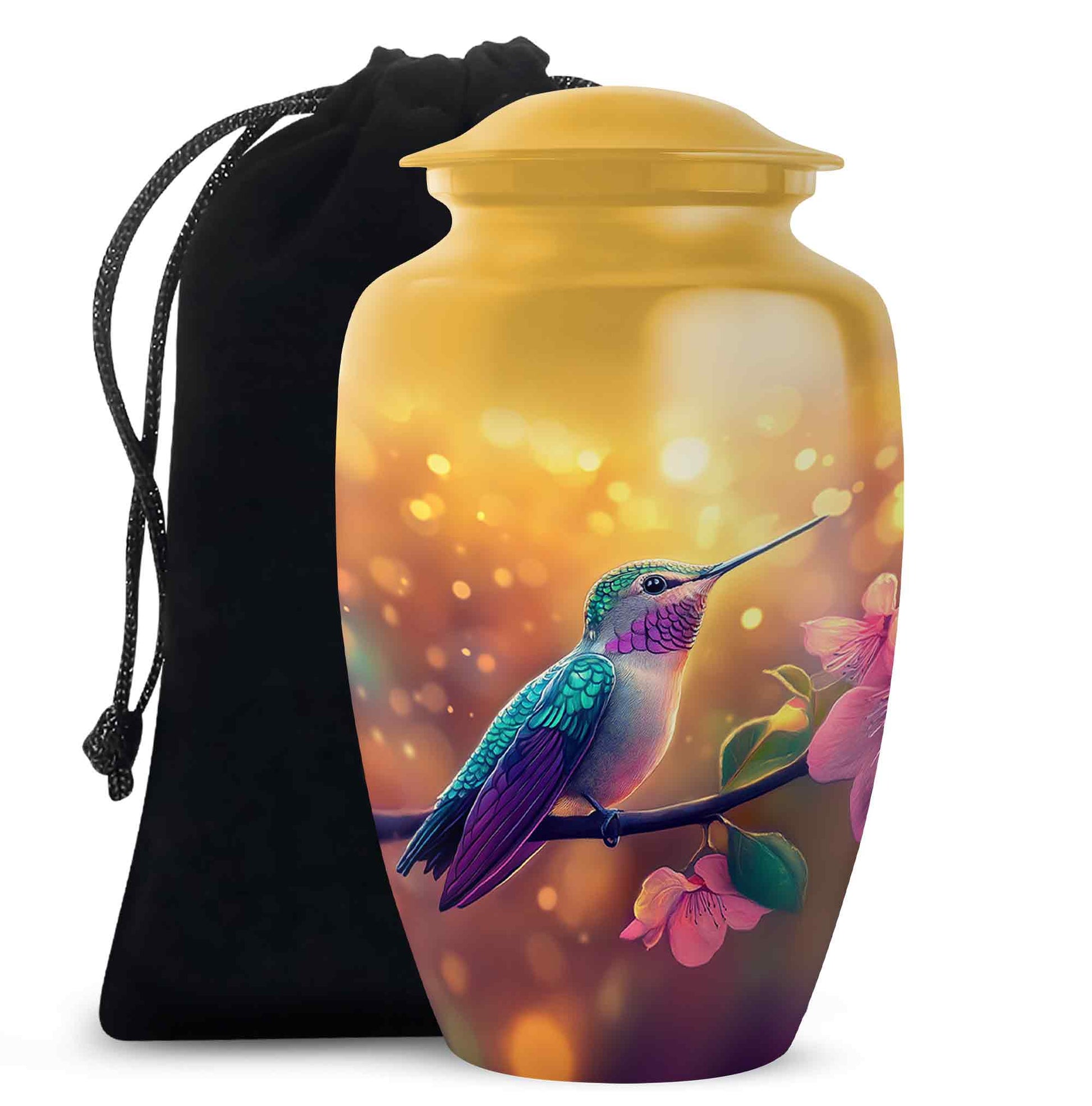 Beautiful Hummingbird Urn - Premium Memorial Urn For Huamn Ashes