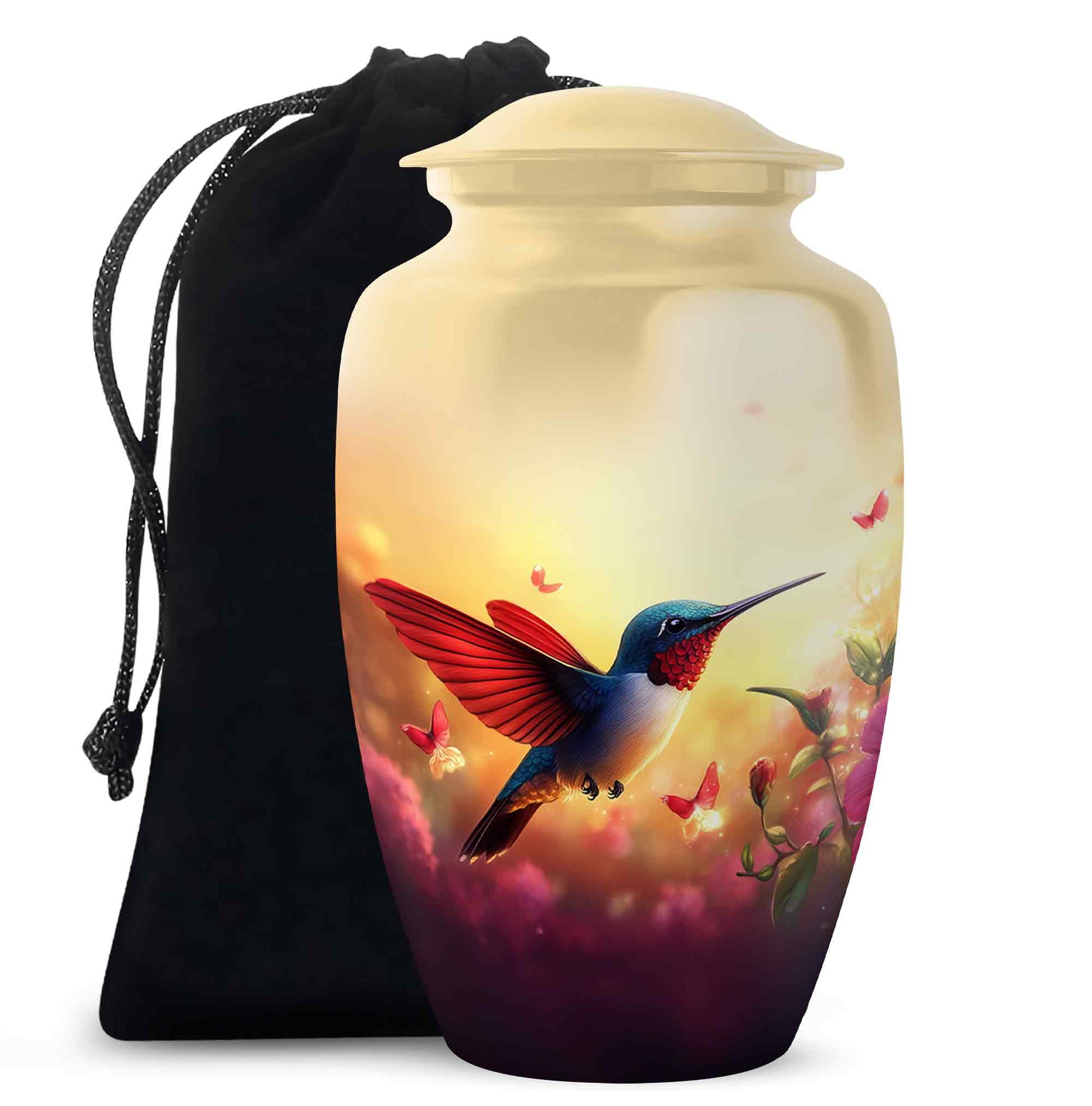 Hummingbird Cremation Urn - Nature Funeral Urn For Human Ashes