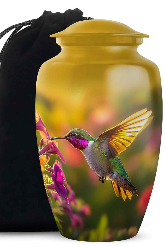 Classic Hummingbird Memorial Urn - Artistic Funeral Urn For Male & Female