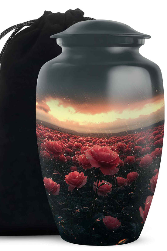 Red Rose Sunset Memorial Urn – Memorial Urn For Human Ashes