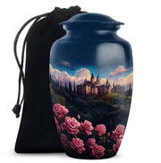 Rose Garden Memorial Urn – Artistic Castle Urn for Adult Male & Female Ashes
