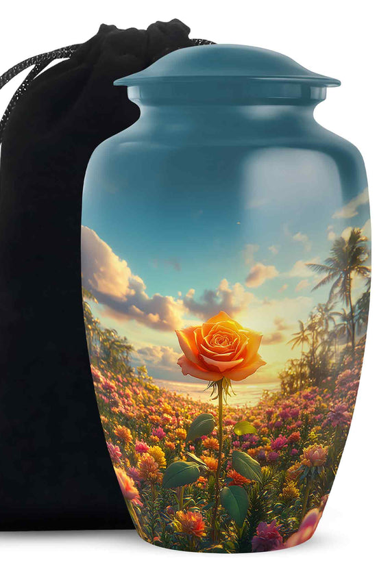 Flower Valley Memorial Urn - Beautiful Cremation Urn For Human Ashes