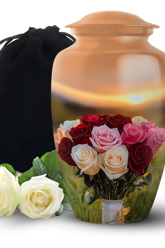 Rose Bouquet Creamtion Urn – Sunset Memorial Urn For Adults