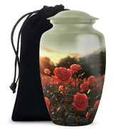 Rose Garden Funeral Urn - Decorative Memorial Urn For Women