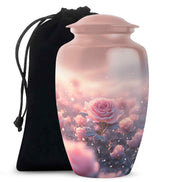 Pink Rose Cremation Urn - Beautiful Memorial Urn For Mother