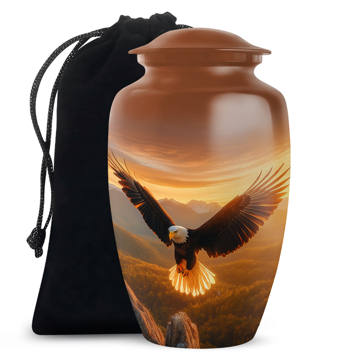 Flying Eagle Memorial Ashes Urn for Cremation - Urn For Ground Burial