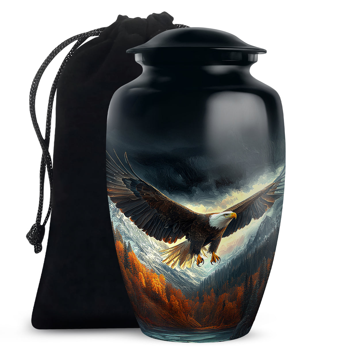 Bald Eagle Funeral Urn For Men & Women - Bird Cremation Urn