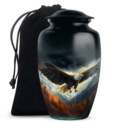 Bald Eagle Funeral Urn For Men & Women - Bird Cremation Urn