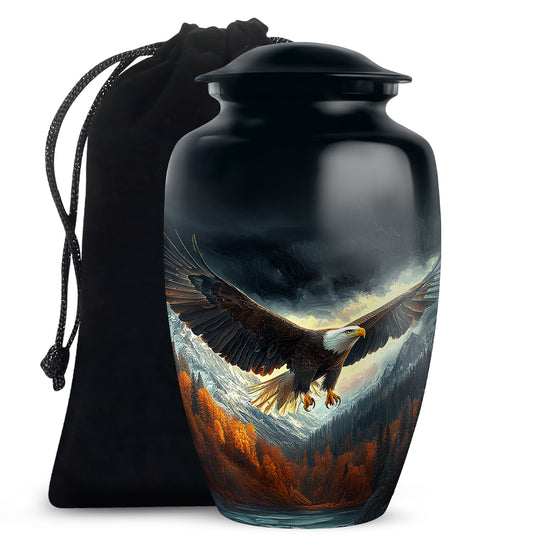 Bald Eagle Funeral Urn For Men & Women - Bird Cremation Urn