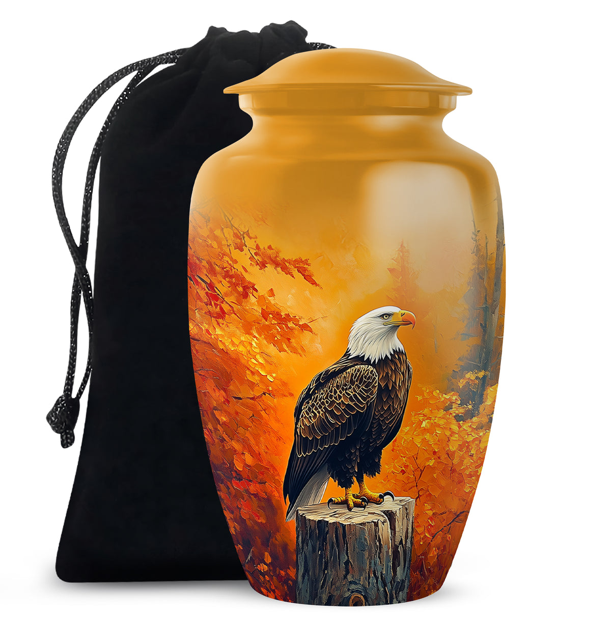 Orange Cremation Urn For Ashes - Bald Funeral Urn For Sale