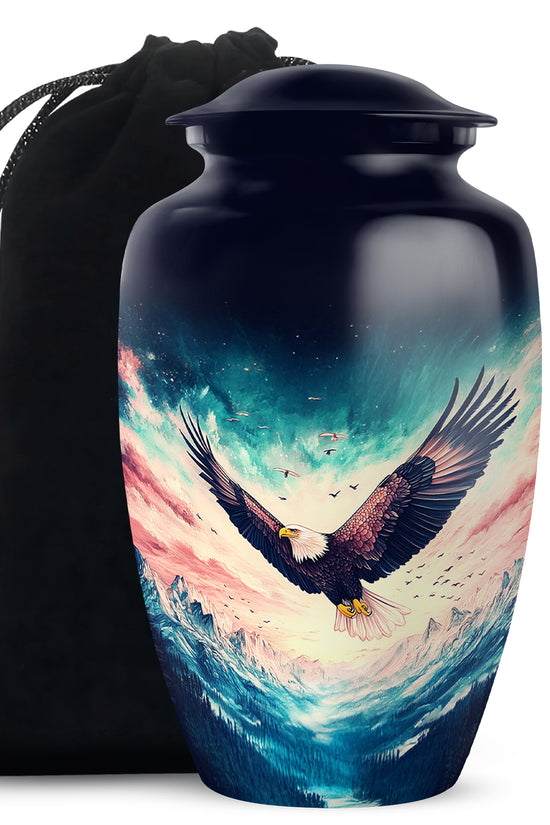 Wildlife Eagle Funeral Urn - Artistic Memorial Urn For Male & Female