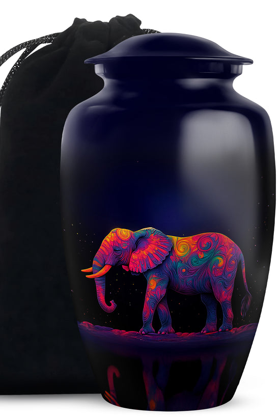 Colorful Elephant Urn – Artistic Cremation Urn For Loved Ones