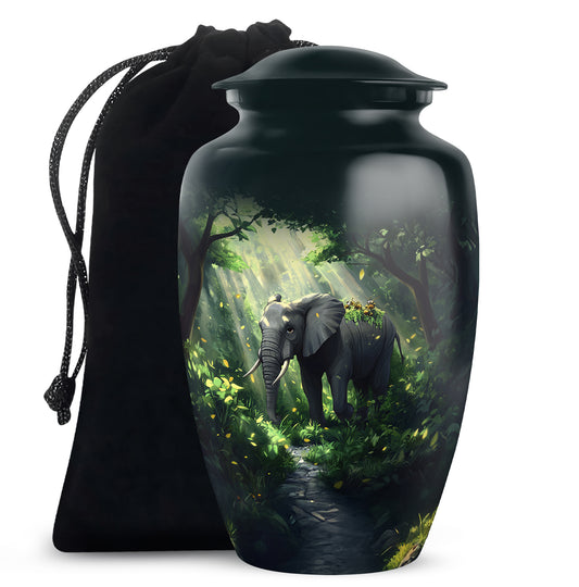 Animated Forest Themed Urn For Ashes - Elephant Urns For Cremation