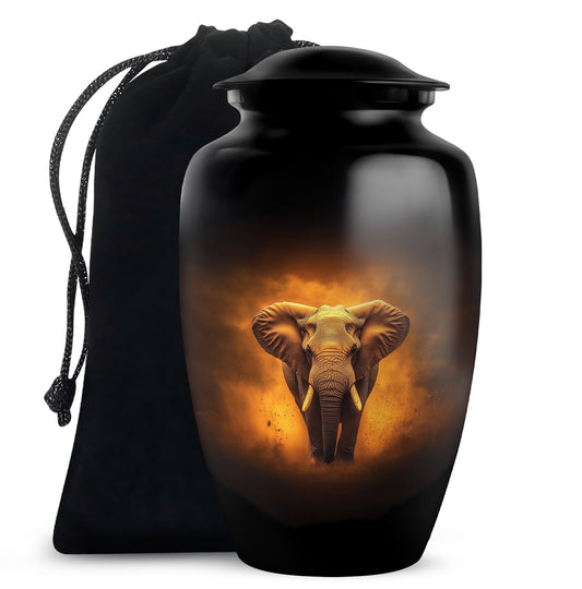 Elephant Tribute Memorial Urn - Stylish Cremation Urn For Human Ashes