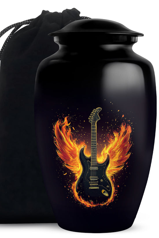 Firewings Guitar Urn - Beautifully Handcrafted Cremation Urn For Ashes