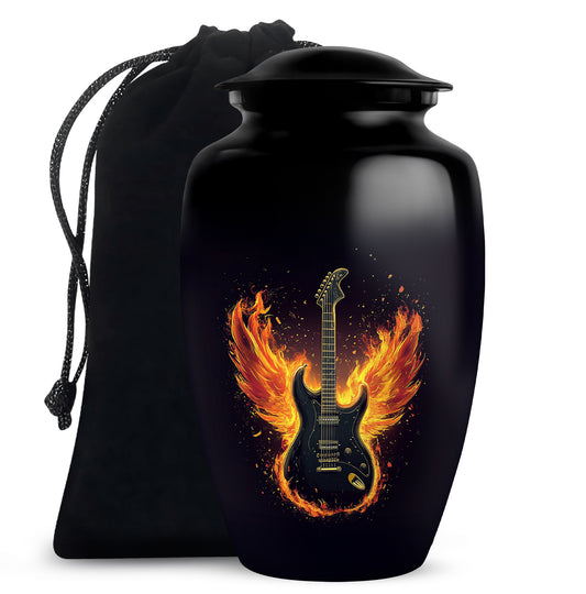 Firewings Guitar Urn - Beautifully Handcrafted Cremation Urn For Ashes