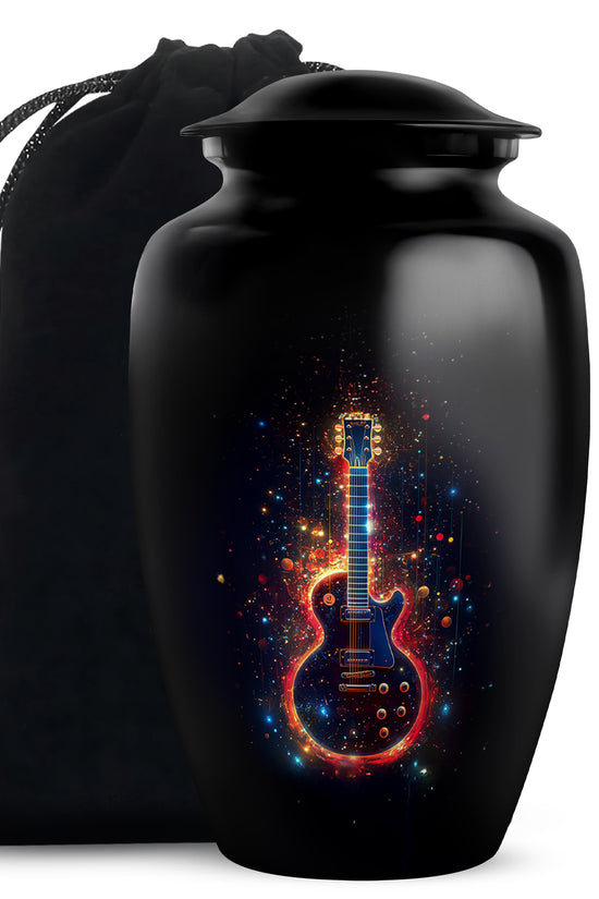 Heavenly Guitar Tribute Urn - Memories Urn For Adults