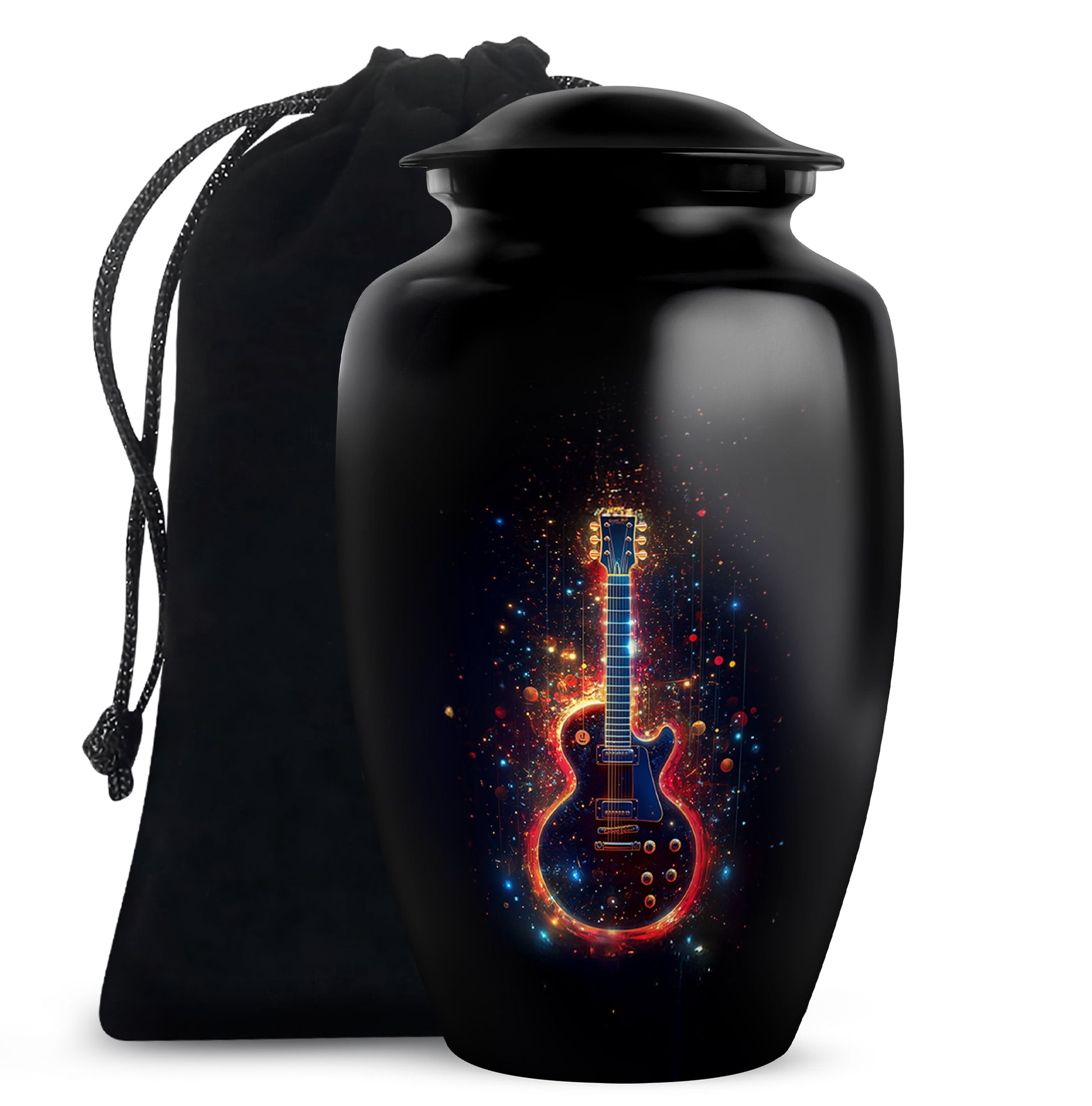 Heavenly Guitar Tribute Urn - Memories Urn For Adults
