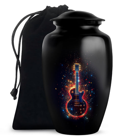 Heavenly Guitar Tribute Urn - Memories Urn For Adults
